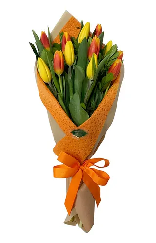 RAMO DE 12 TULIPANES 2 TELAS