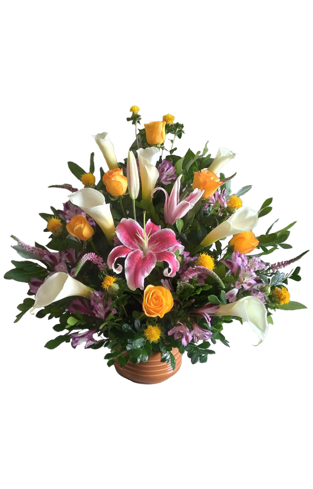 ARREGLO PRIMAVERAL EN AMARILLO