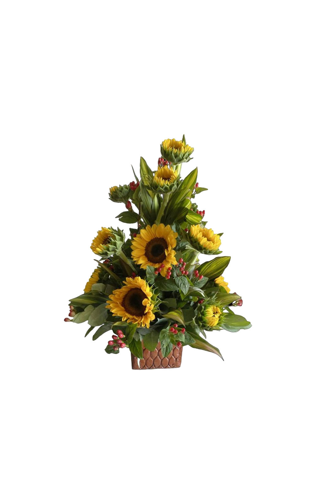 ARREGLO HIPÉRICO Y GIRASOLES