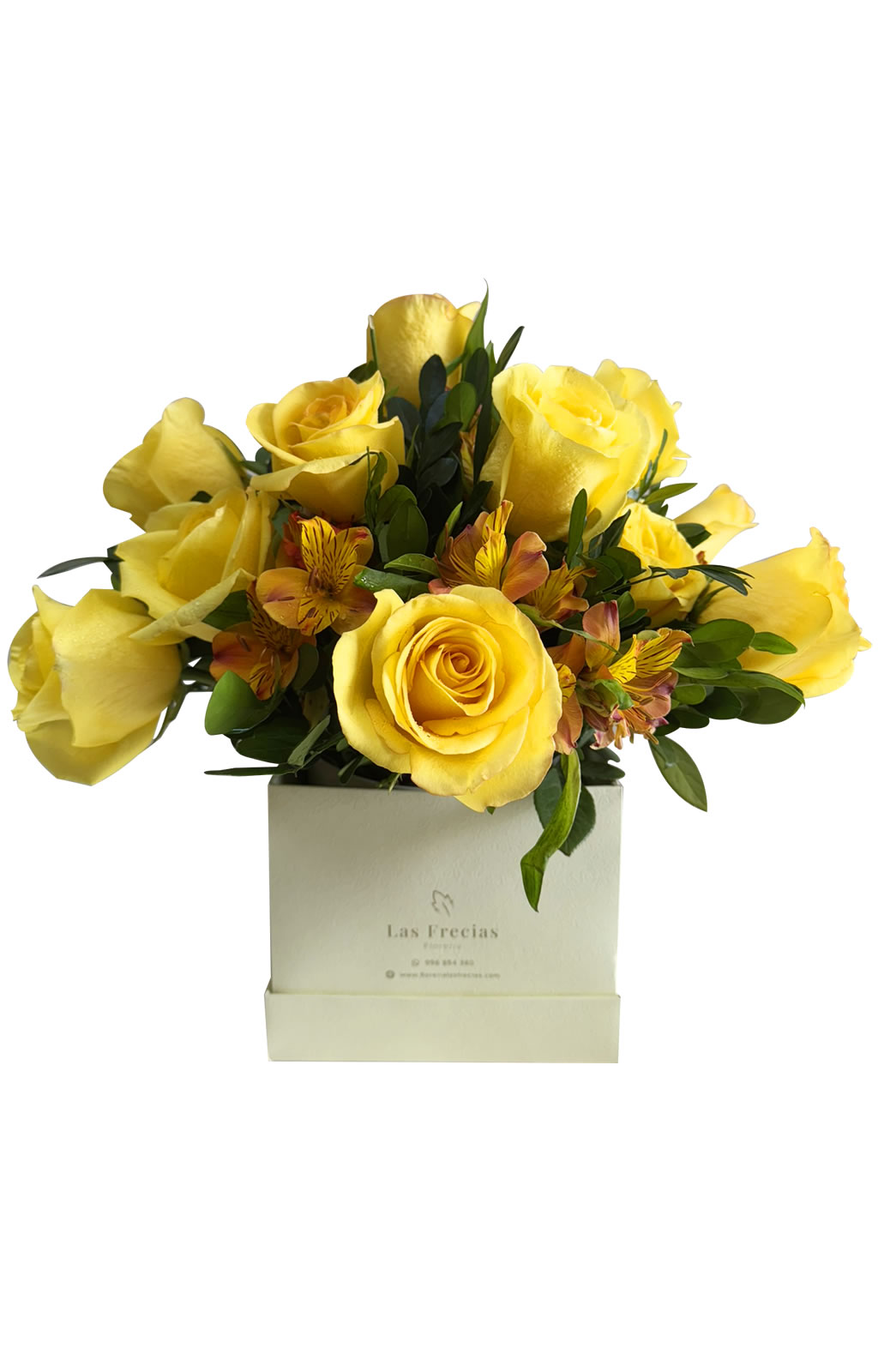 BOX DE 12 ROSAS AMARILLAS