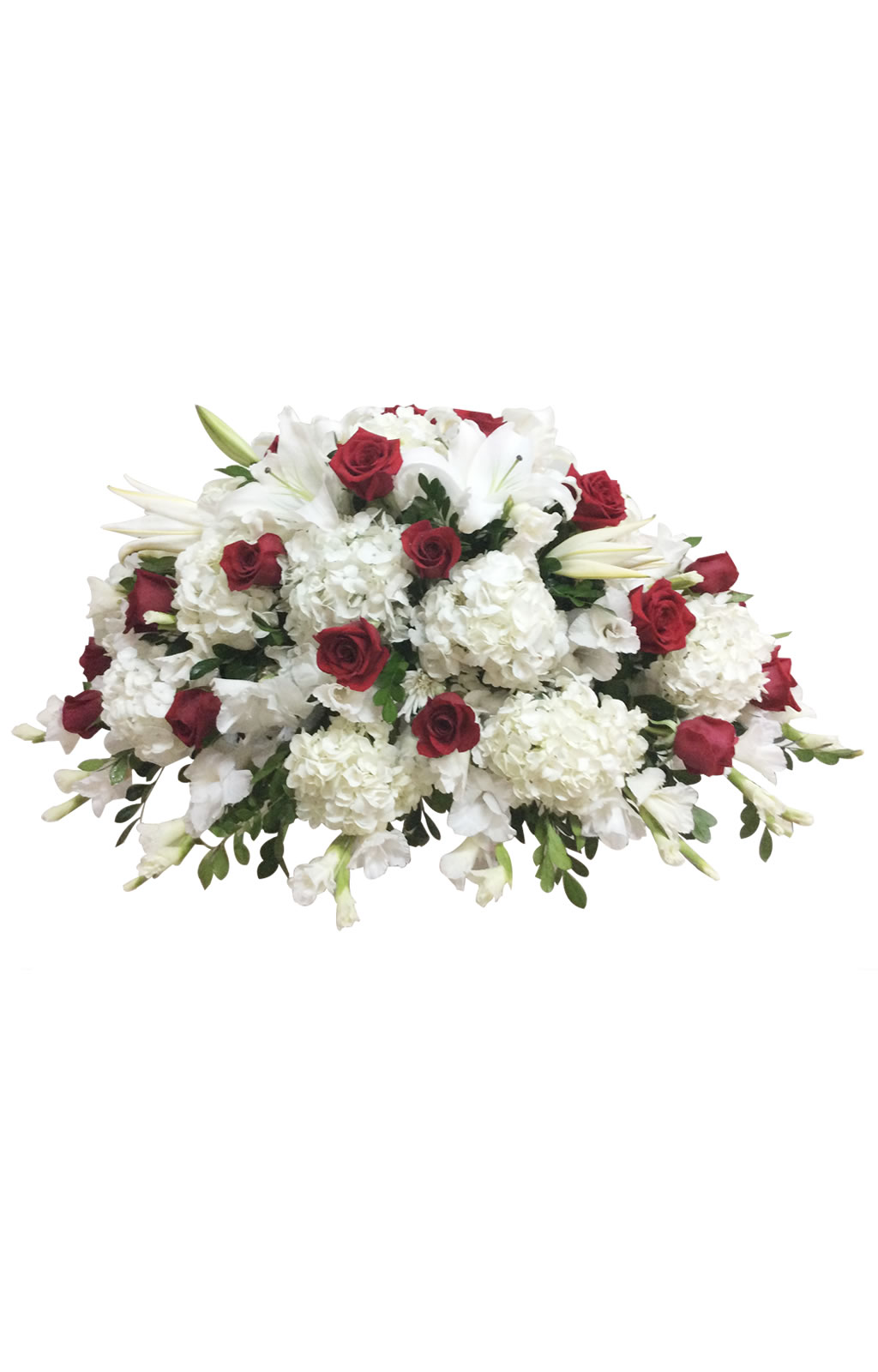 MANTO DE DEFUNCIÓN BLANCO Y ROSAS DE COLOR