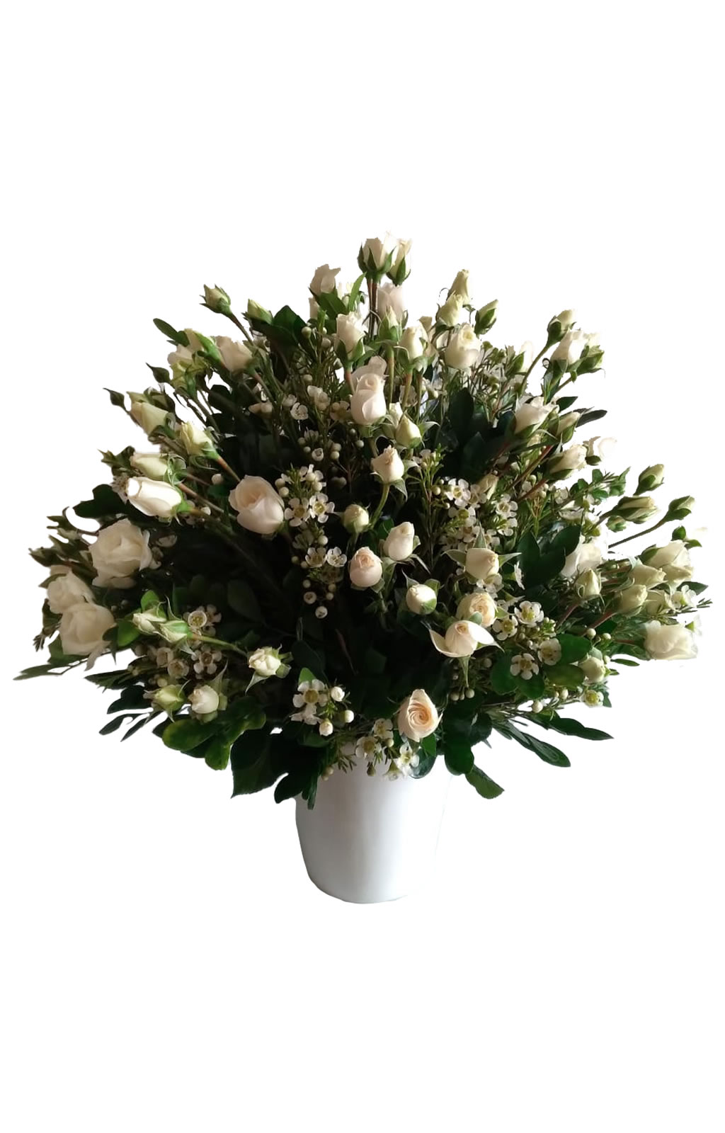 ARREGLO DE MINI ROSAS Y ROSAS GRANDES