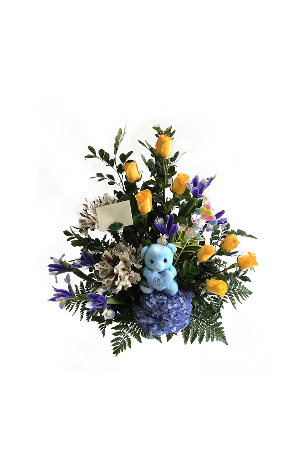 ARREGLO TRADICIONAL CON PELUCHE PARA NIÑO