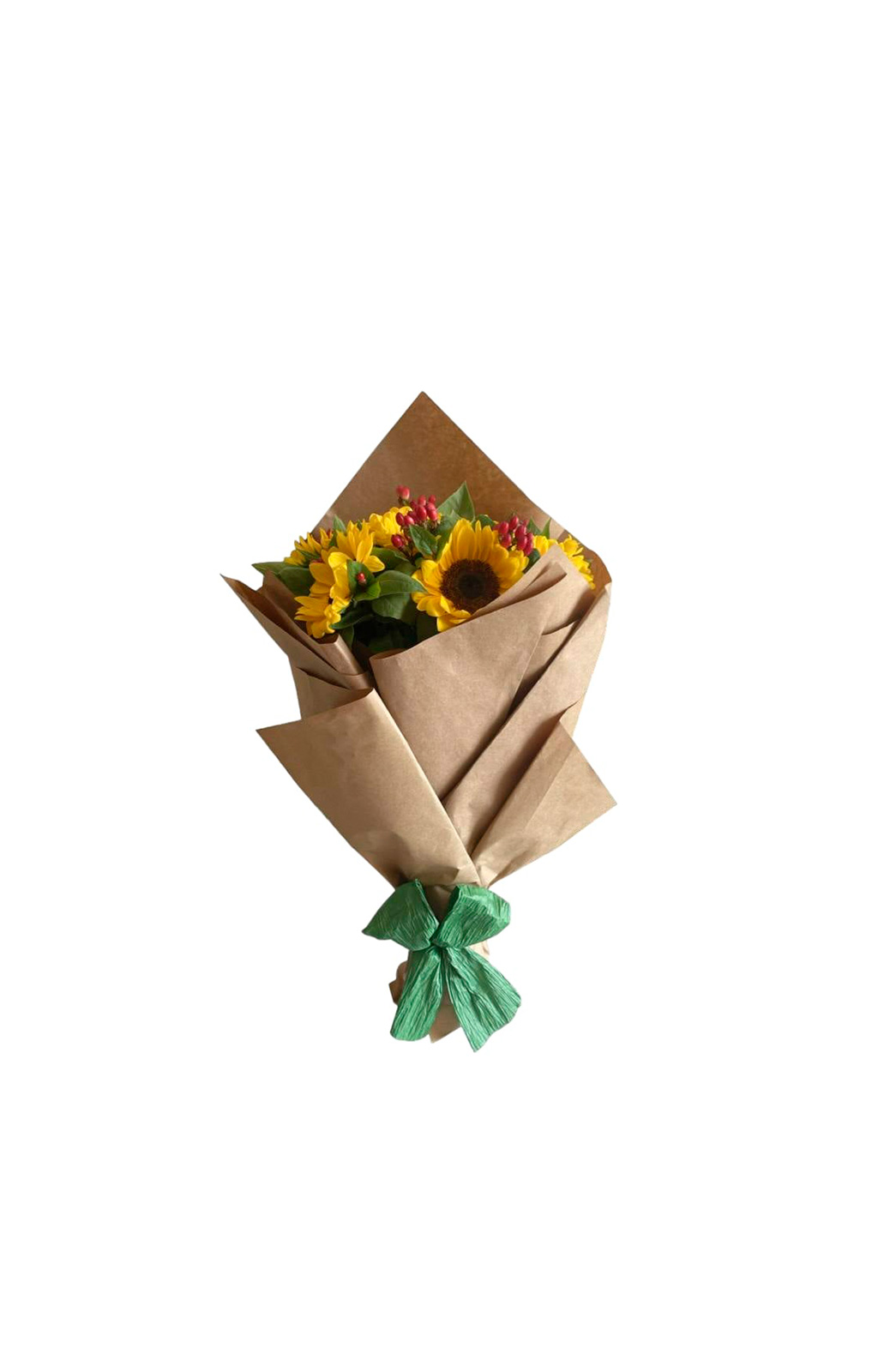 RAMO DE 12 GIRASOLES EN PAPEL KRAFT