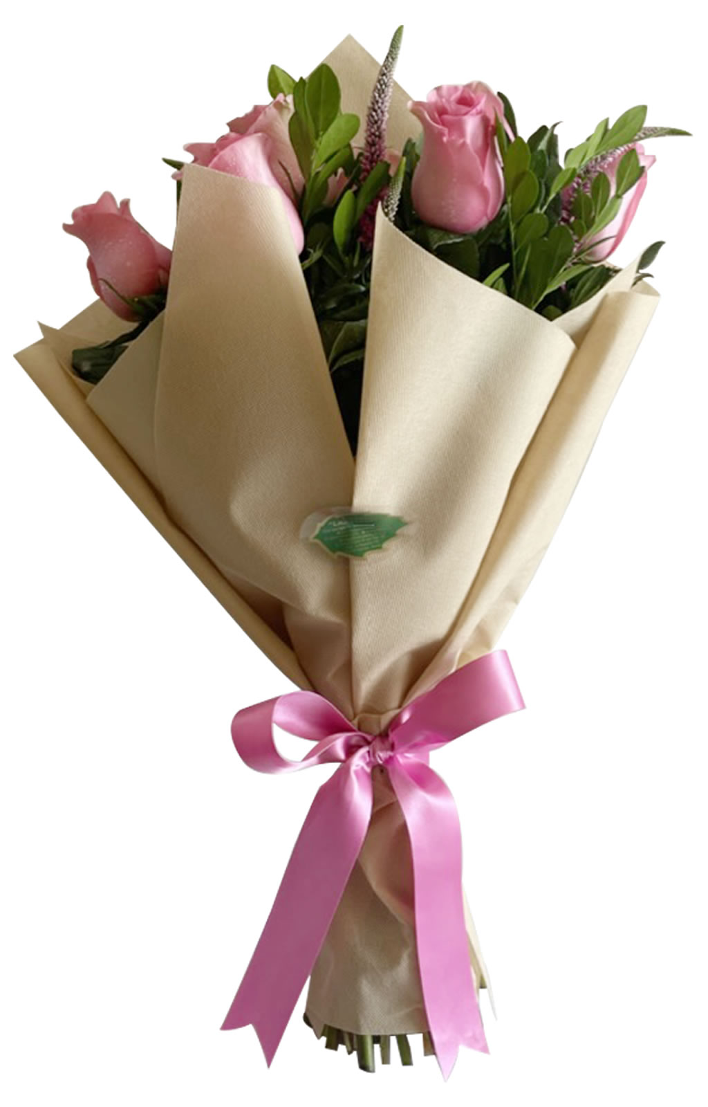 RAMO DE 12 ROSAS CON VERÓNICA EN TELA