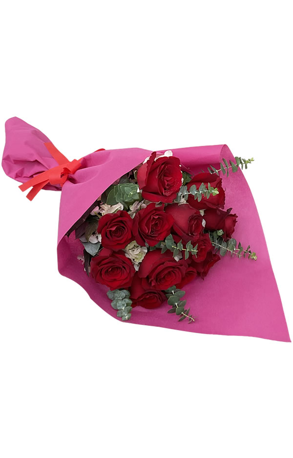 RAMO DE 12 ROSAS Y HORTENSIAS