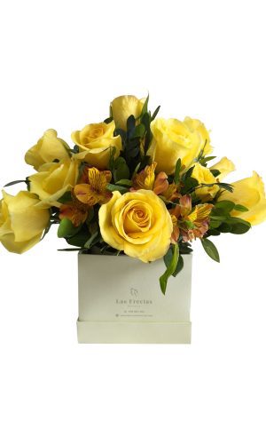 BOX DE 12 ROSAS AMARILLAS