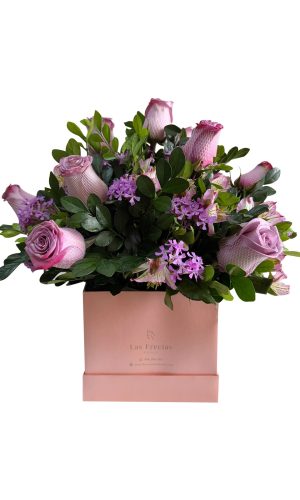 BOX DE 12 ROSAS ROSADAS